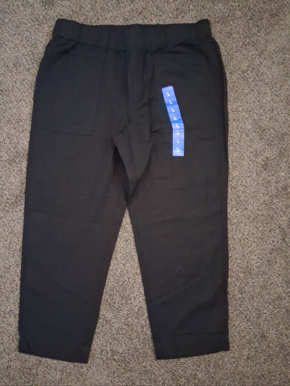 New Banana Reupublic Pull On Black Straight Leg Pants Large Minimalist